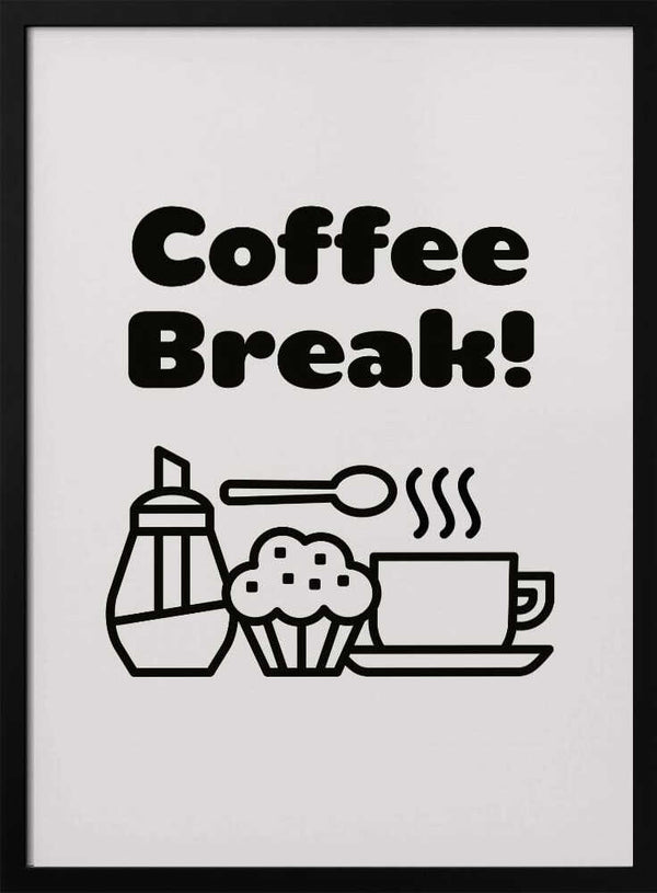 Coffee Break Sweet Treat Art Print UK — Abstract Vibrant Wall Art — Kitchen — Wall It All Prints