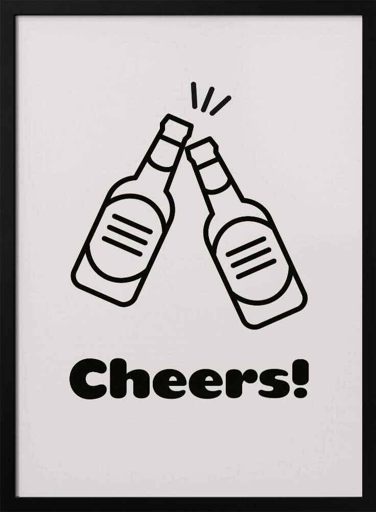Cheers Beer Toast Art Print UK — Food Vibrant Wall Art — Kitchen — Wall It All Prints