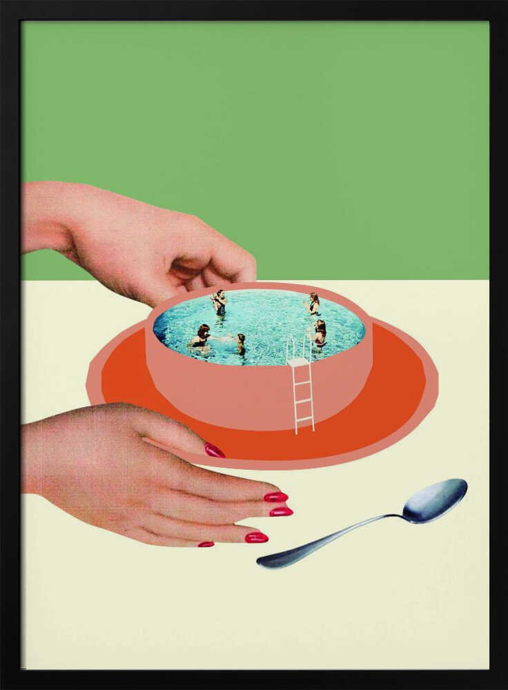 Surreal Pool in a Bowl Art Print UK — Food Fresh Wall Art — Kitchen — Wall It All Prints