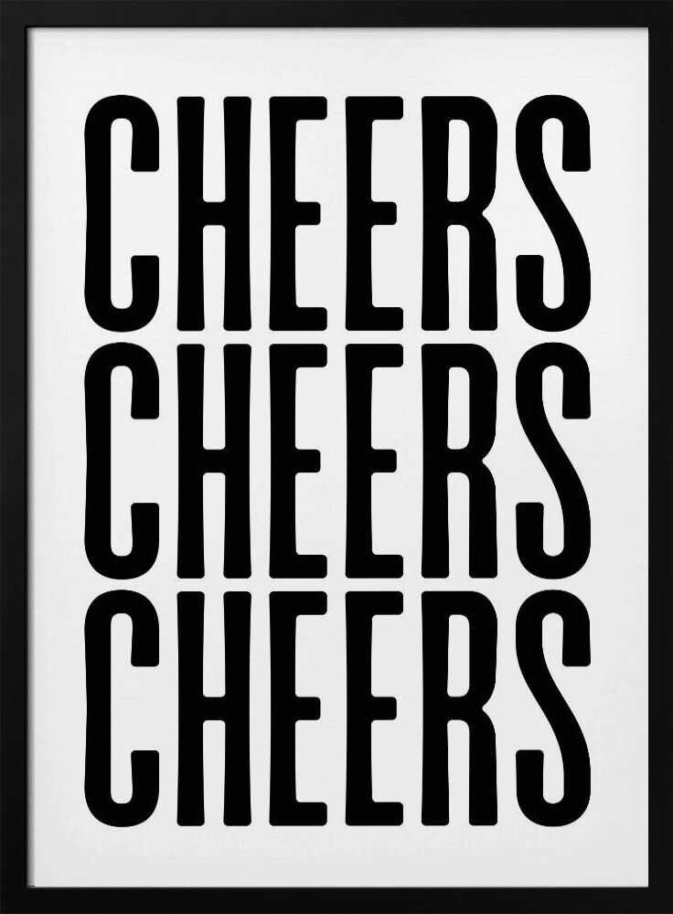 Triple Cheers Art Print UK — Abstract Vibrant Wall Art — Kitchen — Wall It All Prints