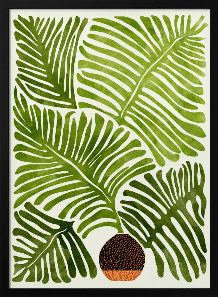 Summer Fern Art Print UK — Botanical Fresh Wall Art — Living Room — Wall It All Prints