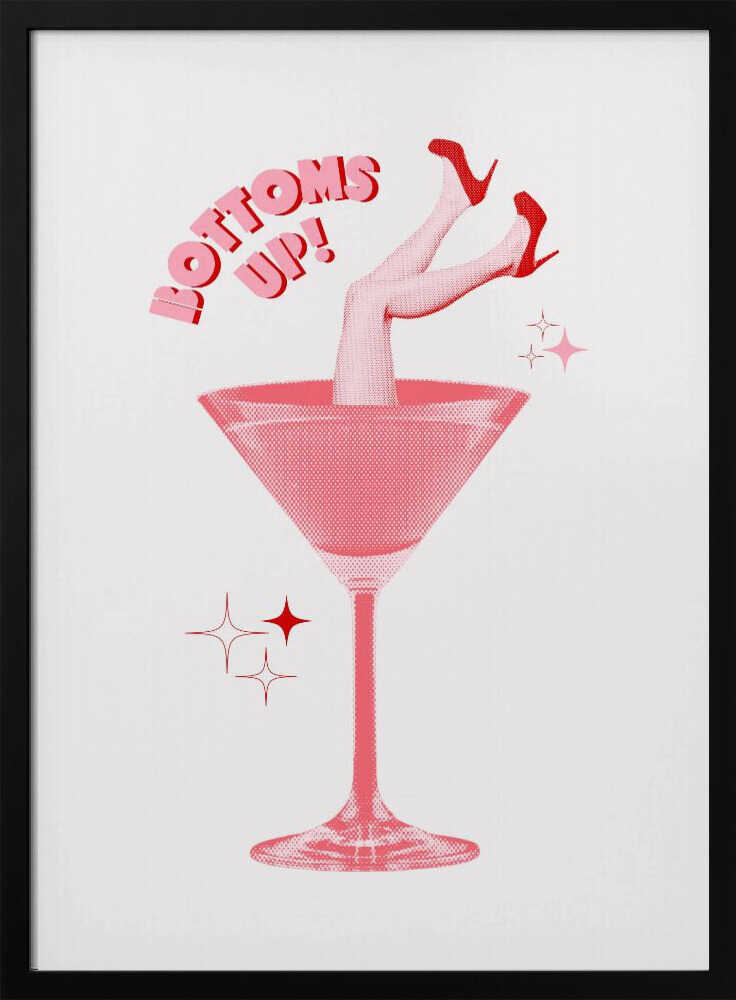 Martini Mischief Art Print UK — Abstract Vibrant Wall Art — Kitchen — Wall It All Prints