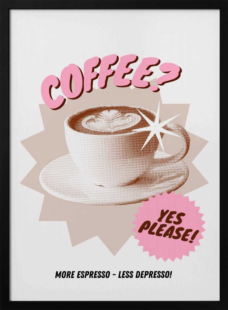 Cup of Joy Art Print UK — Abstract Vibrant Wall Art — Kitchen — Wall It All Prints