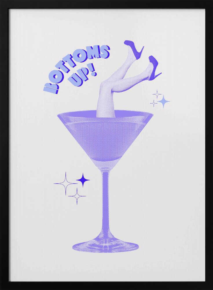 Cocktail Glam Dive Art Print UK — Abstract Vibrant Wall Art — Kitchen — Wall It All Prints