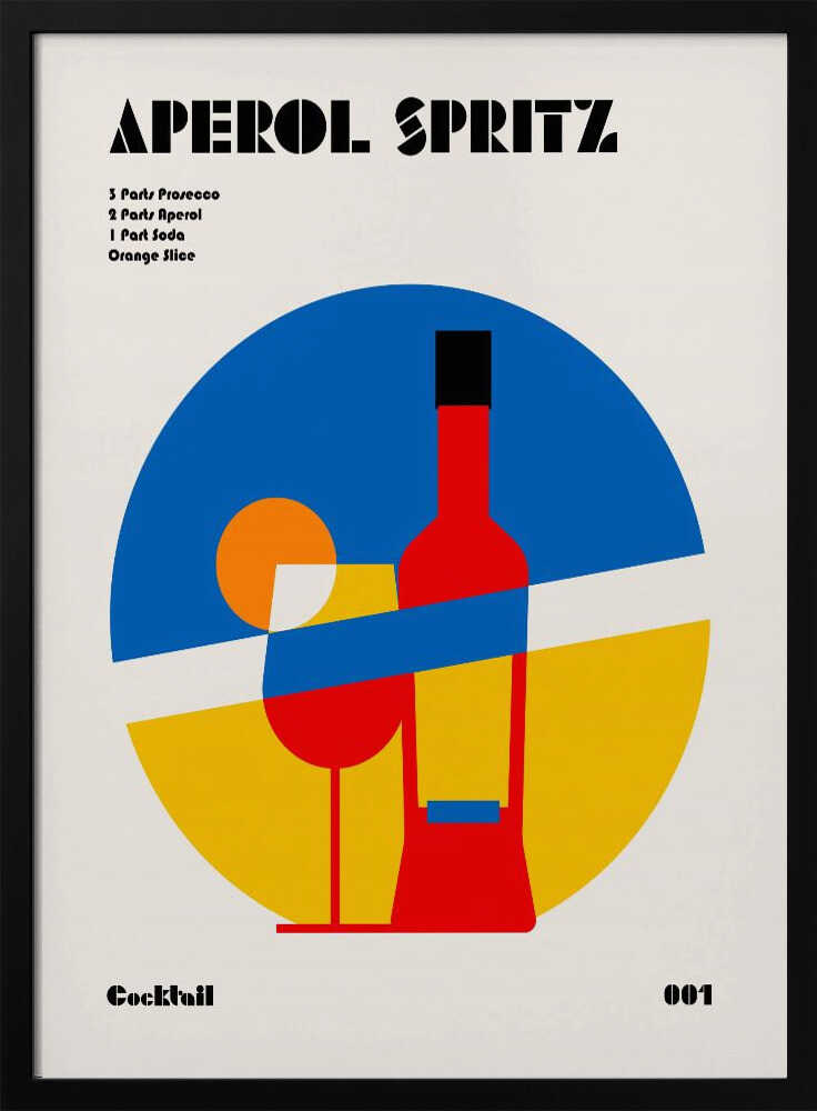 Bold Geometric Cocktail Recipe Art Print UK — Japanese Vibrant Wall Art — Kitchen — Wall It All Prints