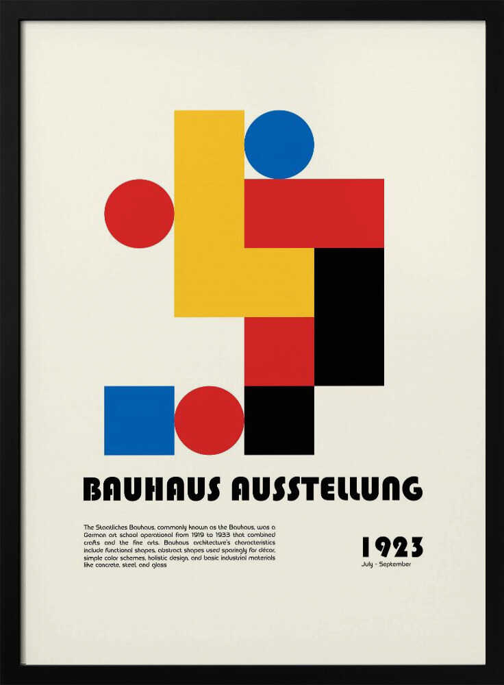 Abstract Bauhaus Design Art Print UK — Abstract Vibrant Wall Art — Living Room — Wall It All Prints
