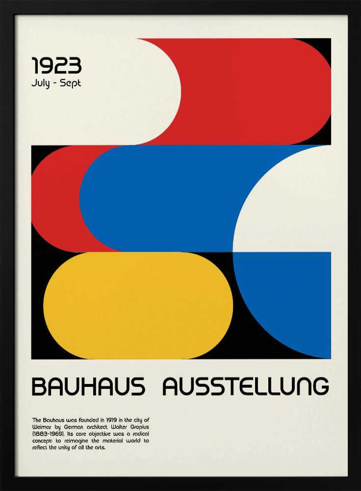 Abstract Bauhaus Exhibition Art Print UK — Abstract Vibrant Wall Art — Living Room — Wall It All Prints