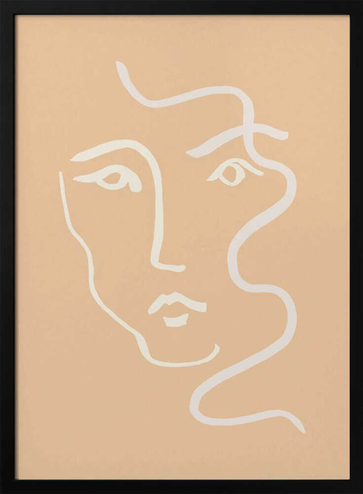 Serene Abstract Face Art Print UK — Abstract Vibrant Wall Art — Living Room — Wall It All Prints