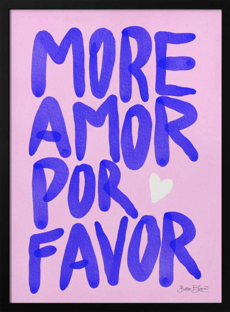 More Amor Por Favor Art Print UK — Botanical Vibrant Wall Art — Living Room — Wall It All Prints