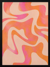 Groovy Pink Orange Swirls