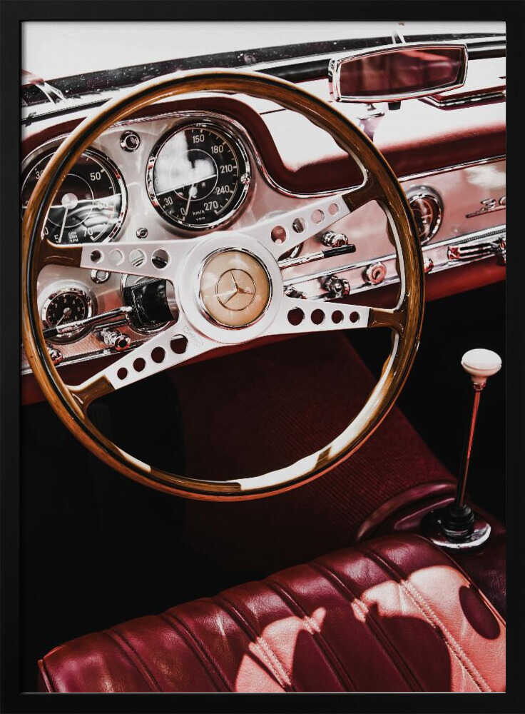 Vintage Car Interior Art Print UK — Vintage Vibrant Wall Art — Living Room — Wall It All Prints