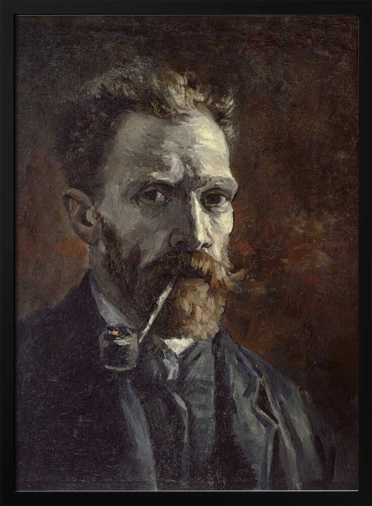Vincent Van Gogh's Self Portrait With Pipe (1886)