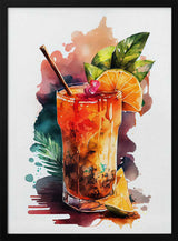 Vibrant Watercolor Cocktail