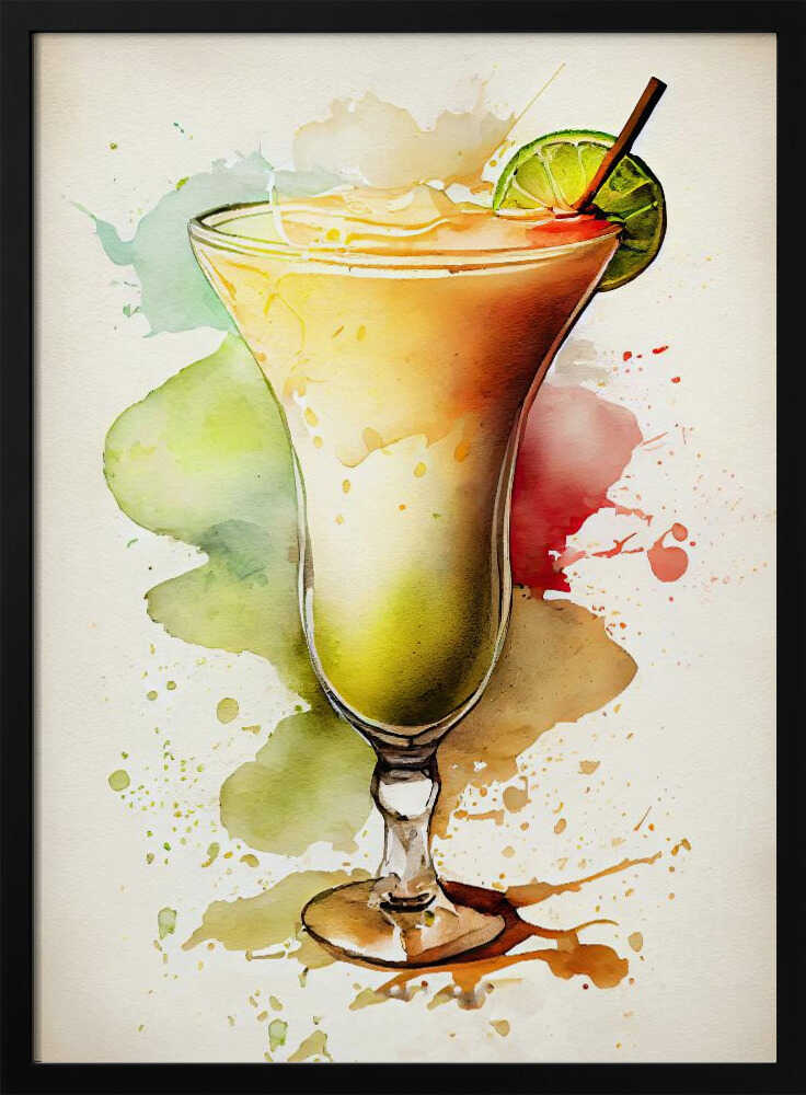 Drinks cocktail Art Print UK — Abstract Vibrant Wall Art — Kitchen — Wall It All Prints