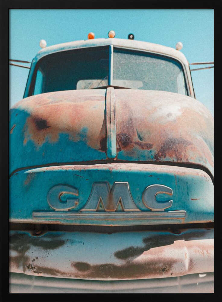 Vintage Rusted GMC Truck Art Print UK — Vintage Vibrant Wall Art — Living Room — Wall It All Prints