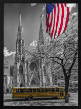 St Patrick's American Bus Art Print UK — Animal Dark Wall Art — Living Room — Wall It All Prints