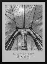 Brooklyn Bridge Upward View Art Print UK — Vintage Dark Wall Art — Living Room — Wall It All Prints