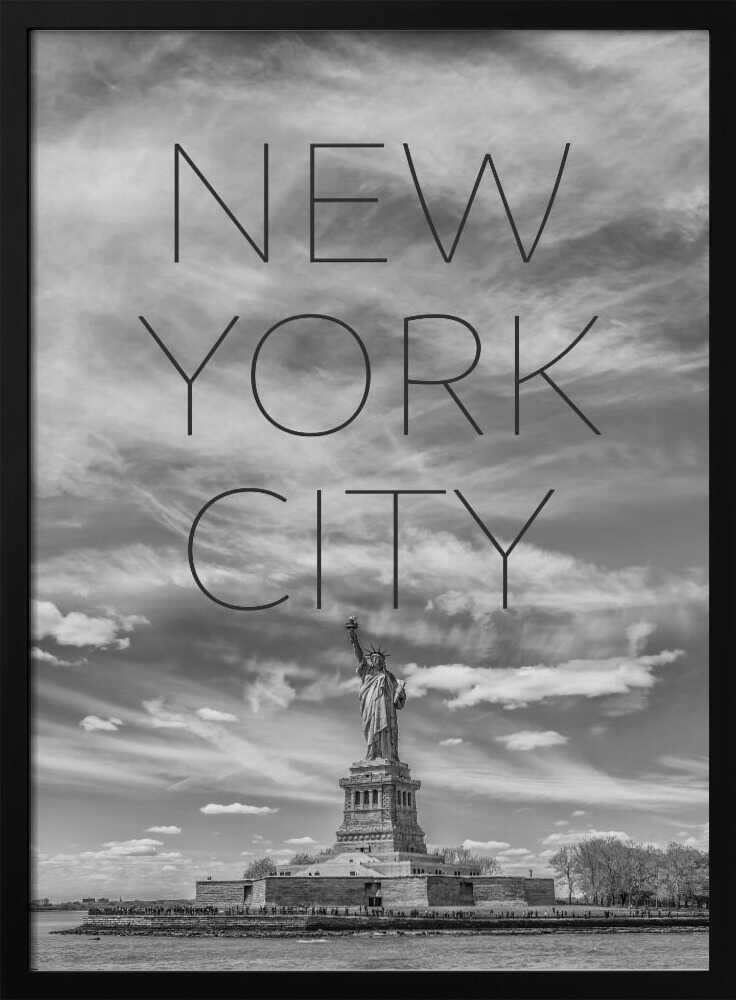 Majestic New York Liberty Art Print UK — Abstract Dark Wall Art — Office — Wall It All Prints