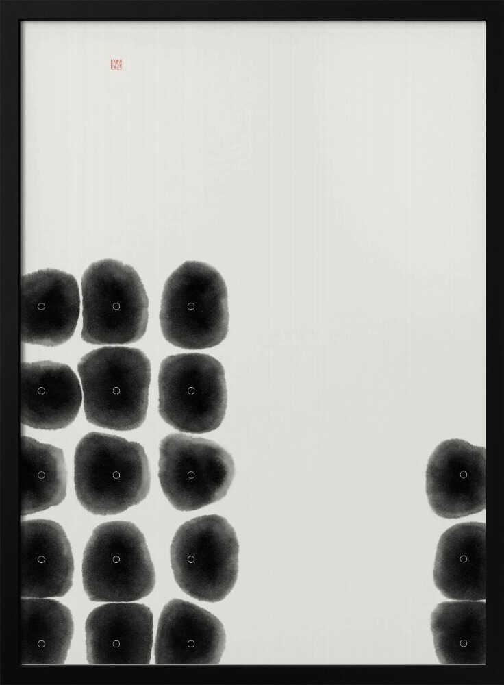 Zen Ink Pebbles Art Print UK — Japanese Calm Wall Art — Bedroom — Wall It All Prints