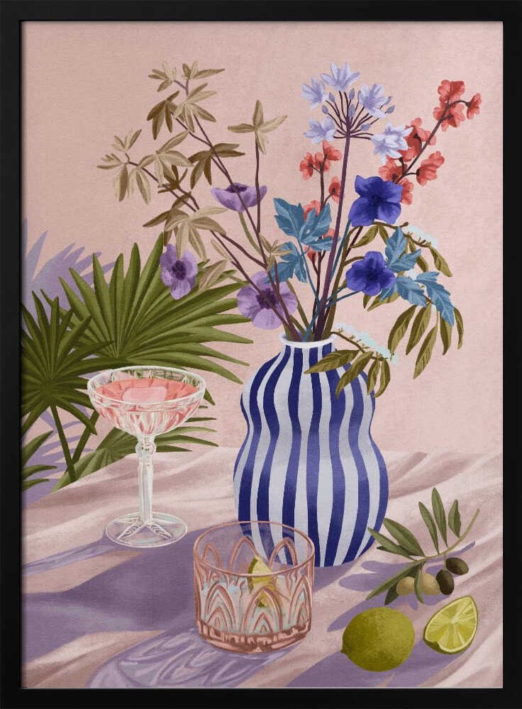 Lilac Summer Art Print UK — Botanical Fresh Wall Art — Living Room — Wall It All Prints