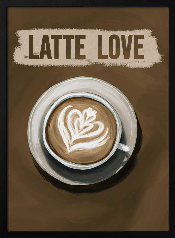 Latte Love Art Art Print UK — Food Vibrant Wall Art — Kitchen — Wall It All Prints