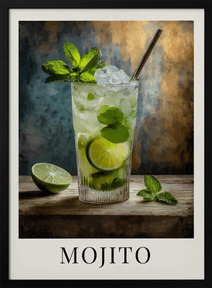 Refreshing Lime Mojito Art Print UK — Vintage Calm Wall Art — Kitchen — Wall It All Prints