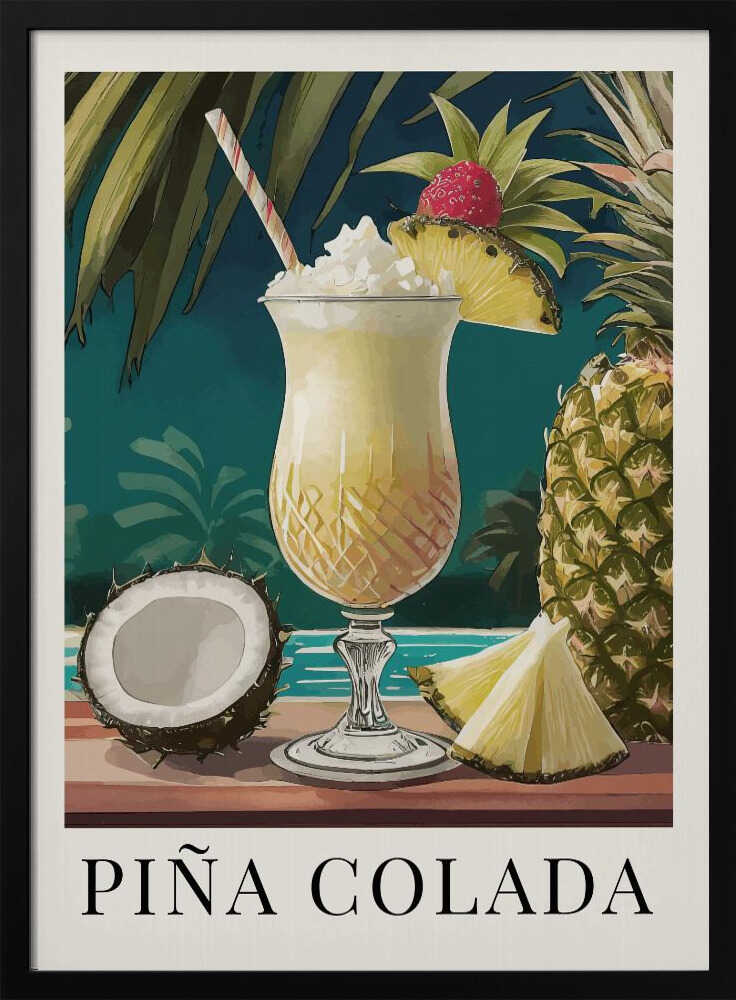 Piña Colada Summer Art Print UK — Botanical Calm Wall Art — Kitchen — Wall It All Prints