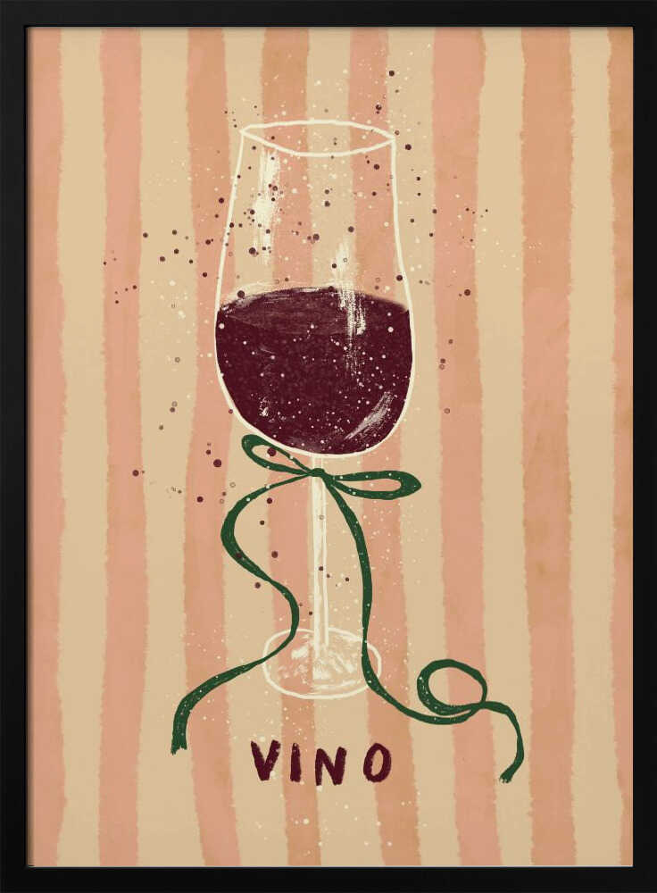 Elegant Vino Stripes Art Print UK — Abstract Calm Wall Art — Kitchen — Wall It All Prints