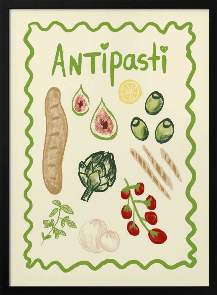 Fresh Italian Antipasti Art Print UK — Abstract Fresh Wall Art — Living Room — Wall It All Prints