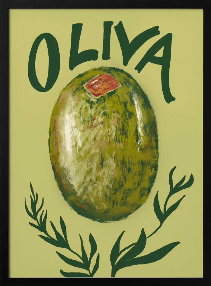 Delicious Stuffed Olive Art Print UK — Abstract Vibrant Wall Art — Kitchen — Wall It All Prints