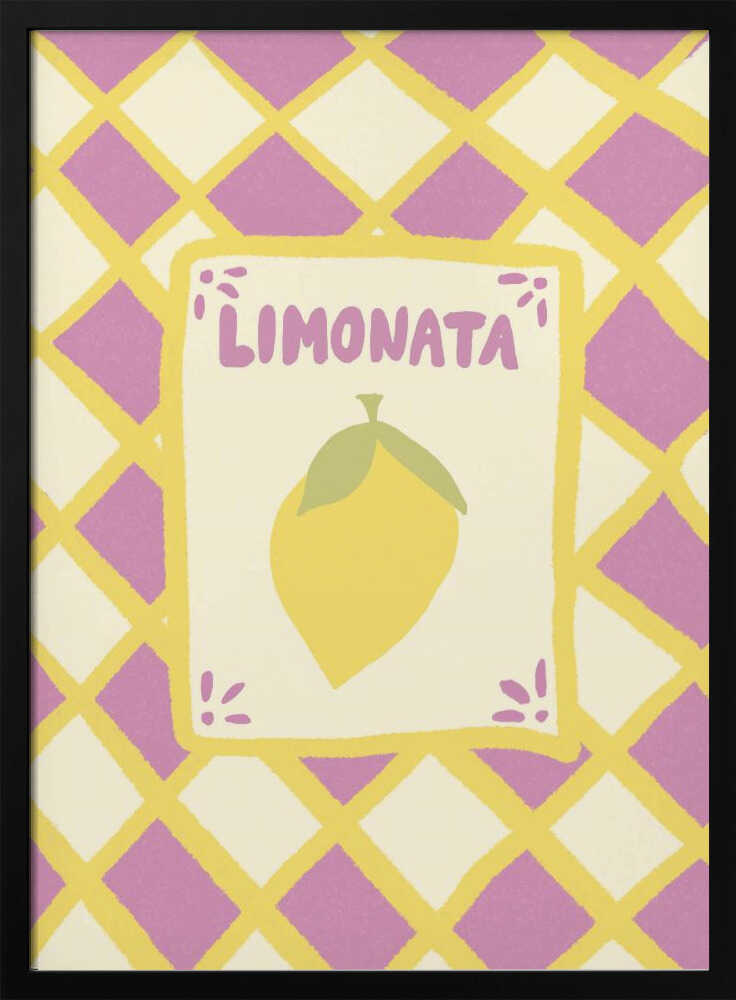 Limonata Lemon Delight Art Print UK — Animal Vibrant Wall Art — Kitchen — Wall It All Prints