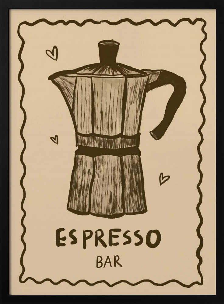 Moka Pot Illustration Art Print UK — Food Vibrant Wall Art — Kitchen — Wall It All Prints
