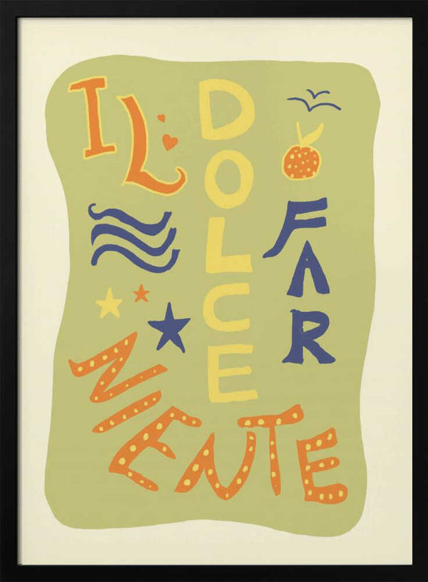 Il Dolce Far Niente Art Print UK — Abstract Vibrant Wall Art — Kitchen — Wall It All Prints