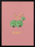 Watercolor Green Olives