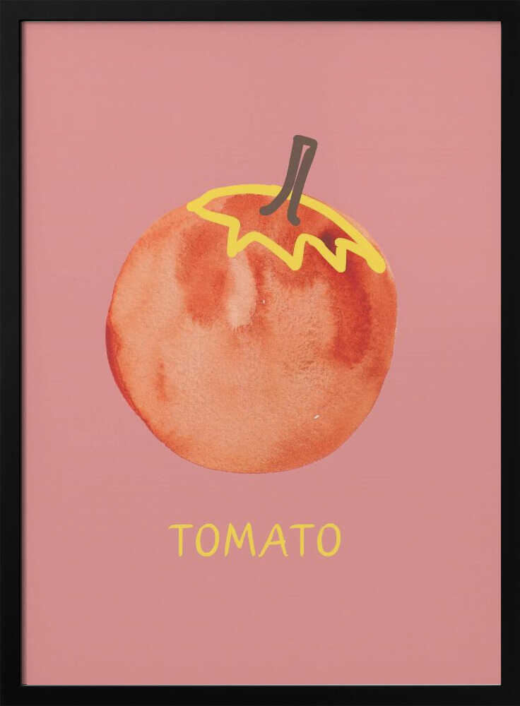 Tomato in Pink Art Print UK — Food Vibrant Wall Art — Kitchen — Wall It All Prints
