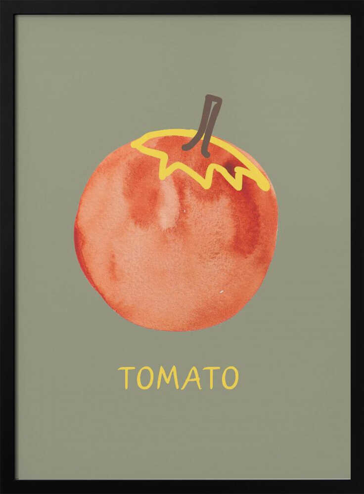 Fresh Watercolor Tomato Art Print UK — Food Vibrant Wall Art — Kitchen — Wall It All Prints
