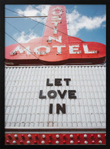 Retro Motel Love Sign Art Print UK — Portrait Vibrant Wall Art — Living Room — Wall It All Prints