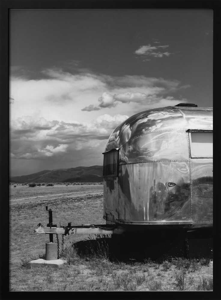 Classic Camper Desert Sky Art Print UK — Botanical Dark Wall Art — Living Room — Wall It All Prints