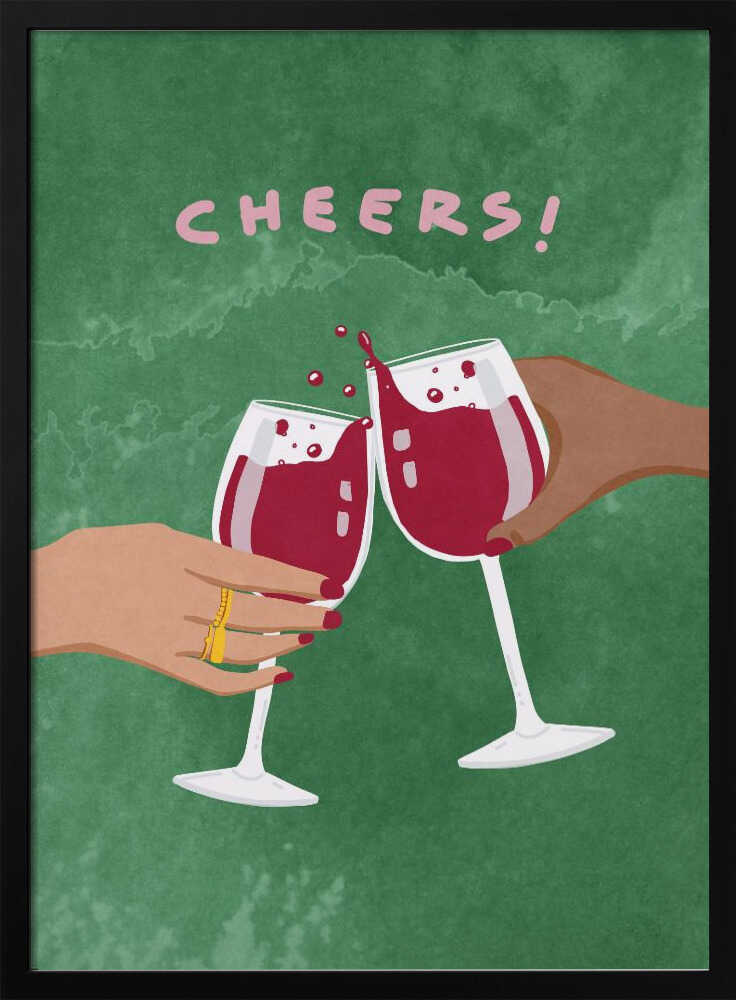 Cheers To Us Art Print UK — Abstract Calm Wall Art — Kitchen — Wall It All Prints