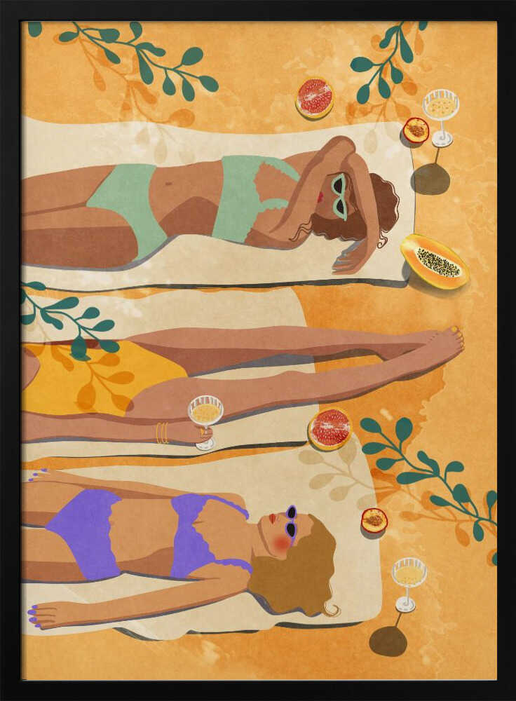 Summer Girls Art Print UK — Abstract Vibrant Wall Art — Kitchen — Wall It All Prints