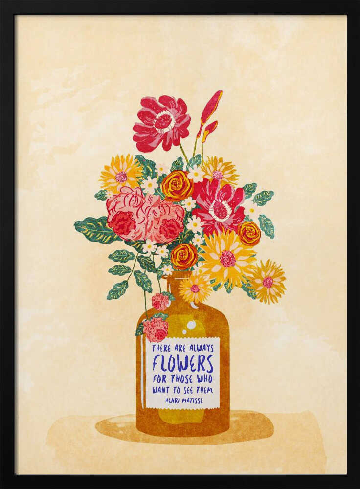Always flowers Art Print UK — Botanical Vibrant Wall Art — Living Room — Wall It All Prints