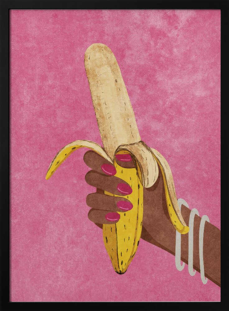 Banana Art Print UK — Abstract Vibrant Wall Art — Kitchen — Wall It All Prints