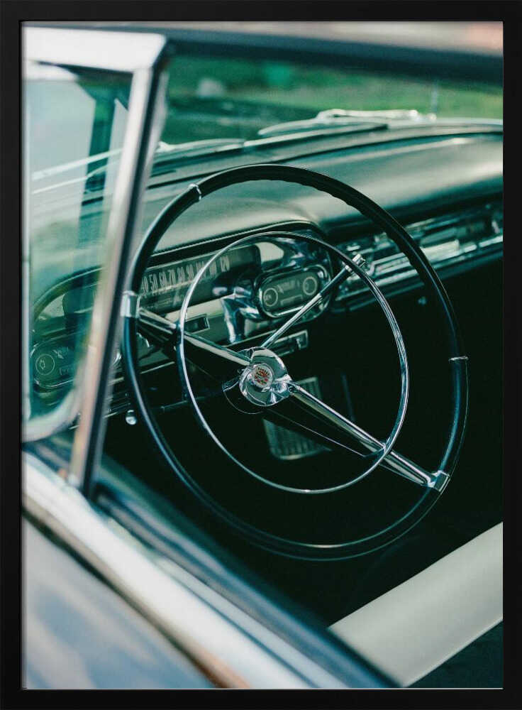 Vintage Car Interior Art Print UK — Vintage Vibrant Wall Art — Living Room — Wall It All Prints