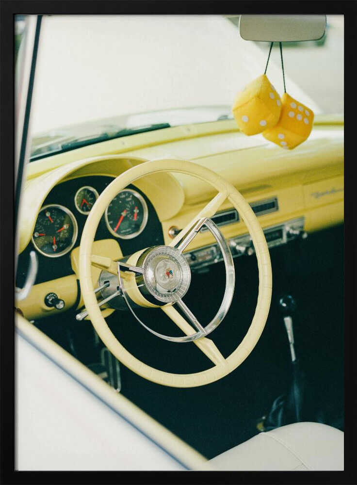 Retro Dashboard Drive Art Print UK — Vintage Vibrant Wall Art — Living Room — Wall It All Prints