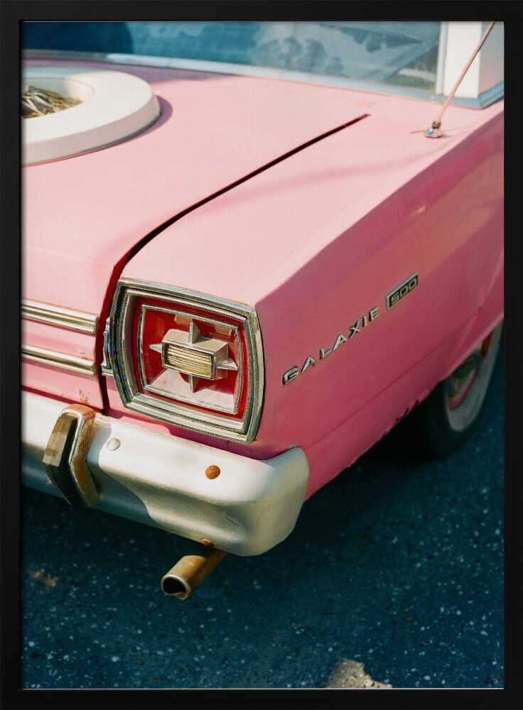 Pink Vintage Car Art Print UK — Automotive Vibrant Wall Art — Living Room — Wall It All Prints