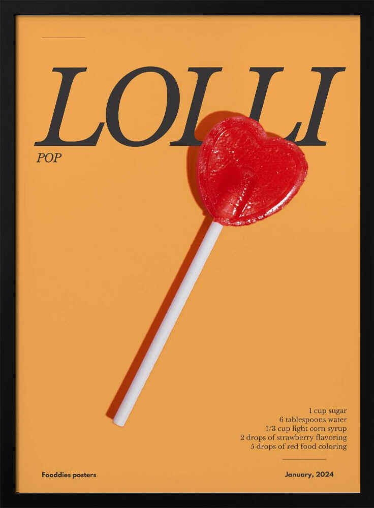 Sweet Heart Lollipop Art Print UK — Japanese Vibrant Wall Art — Living Room — Wall It All Prints
