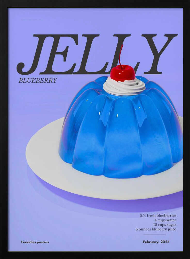 Vibrant Blueberry Jelly Art Print UK — Abstract Vibrant Wall Art — Living Room — Wall It All Prints
