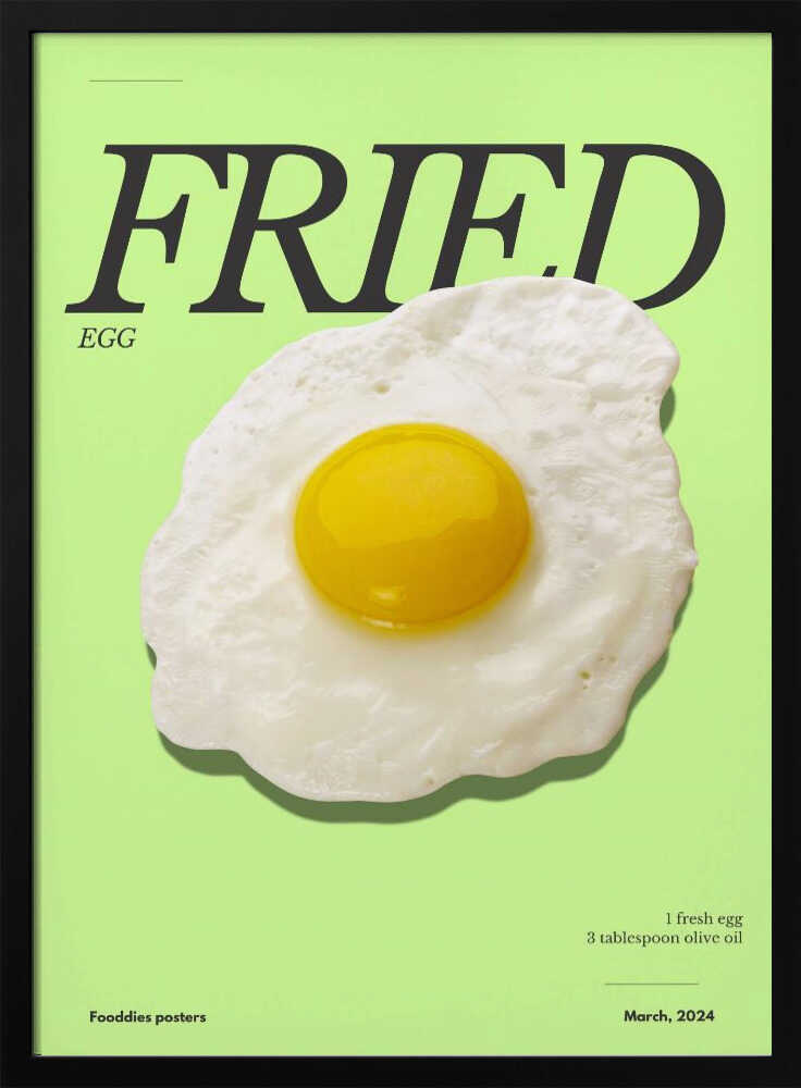 Perfect Fried Egg Art Print UK — Abstract Vibrant Wall Art — Kitchen — Wall It All Prints
