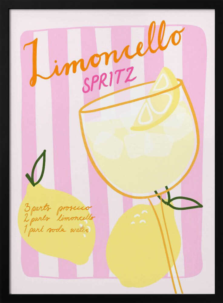 Citrus Cocktail Delight Art Print UK — Abstract Vibrant Wall Art — Kitchen — Wall It All Prints