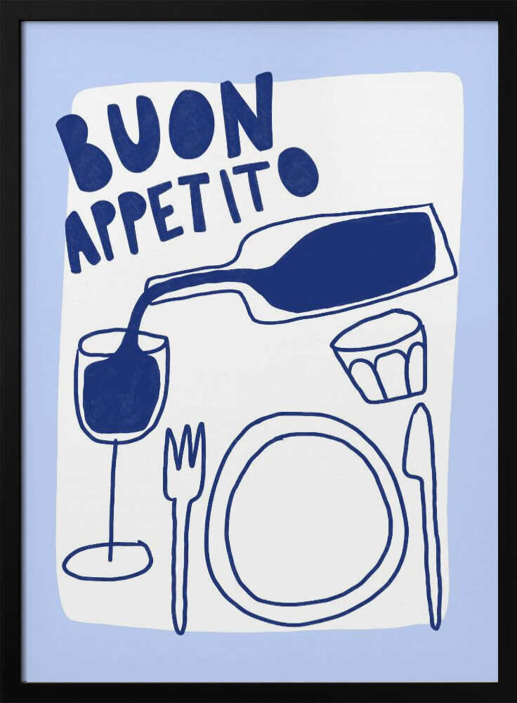 Dining Delight Art Print UK — Abstract Minimal Wall Art — Kitchen — Wall It All Prints